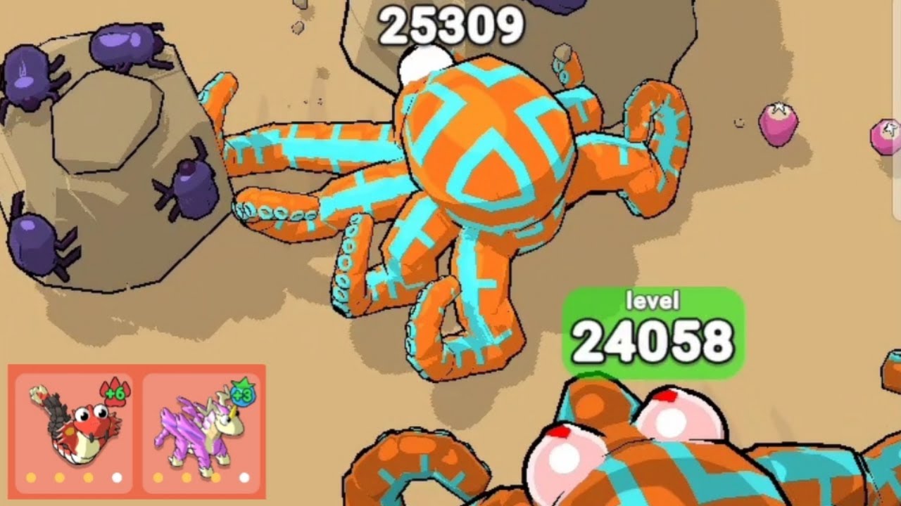 Eat And Evolve Game Level 200 Max | All Creatures the latter & Boss | Gameplay Walkthrough