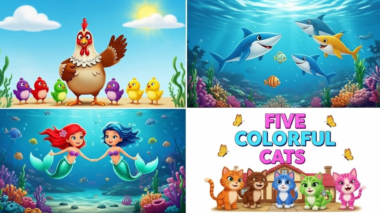  Animals Songs All In One Version 🐟🦁 | Nursery Rhymes for Kids | Kids Songs