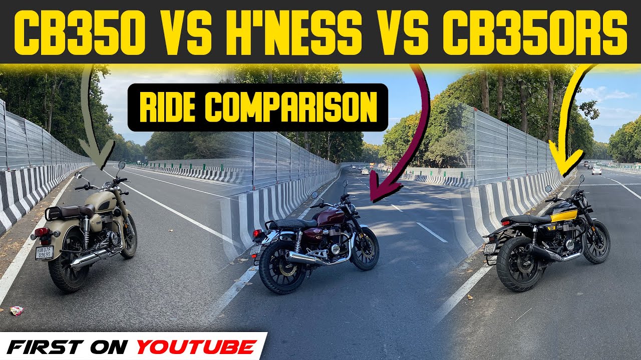 Honda CB350 VS H'ness VS CB350RS - Ride Comparison | First On Youtube! | Frosting
