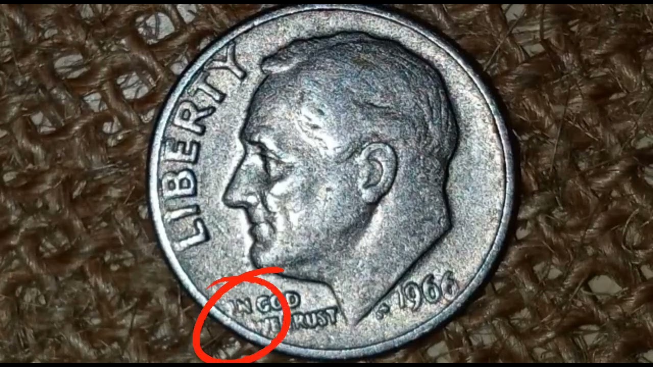 1966 Roosevelt Error Dime No mint mark.