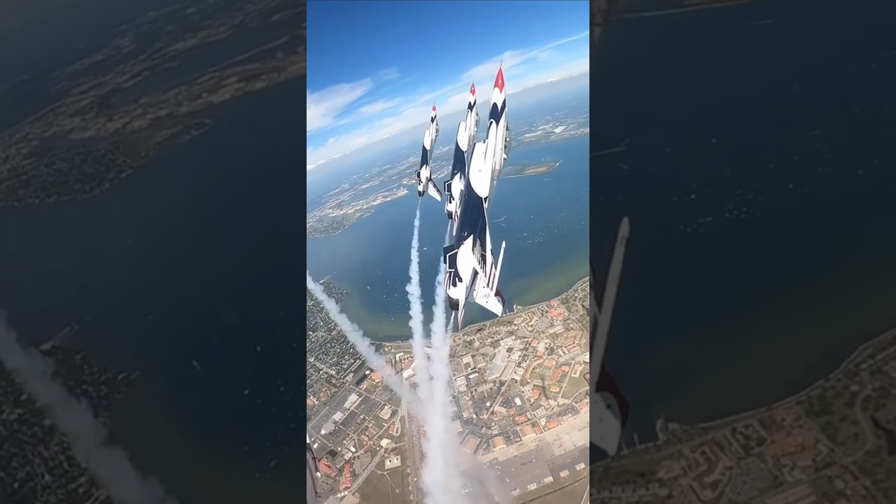 U.S.A.F. Thunderbird F-16 cockpit view #usaf #thunderbirds #f16 #militaryaviation #cockpitview