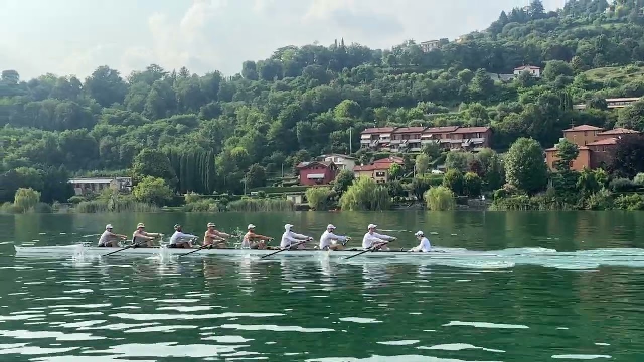 Top ¼ into a base piece | 2024 U.S. Olympic 8+, July 17th | Lake Pusiano, Italy
