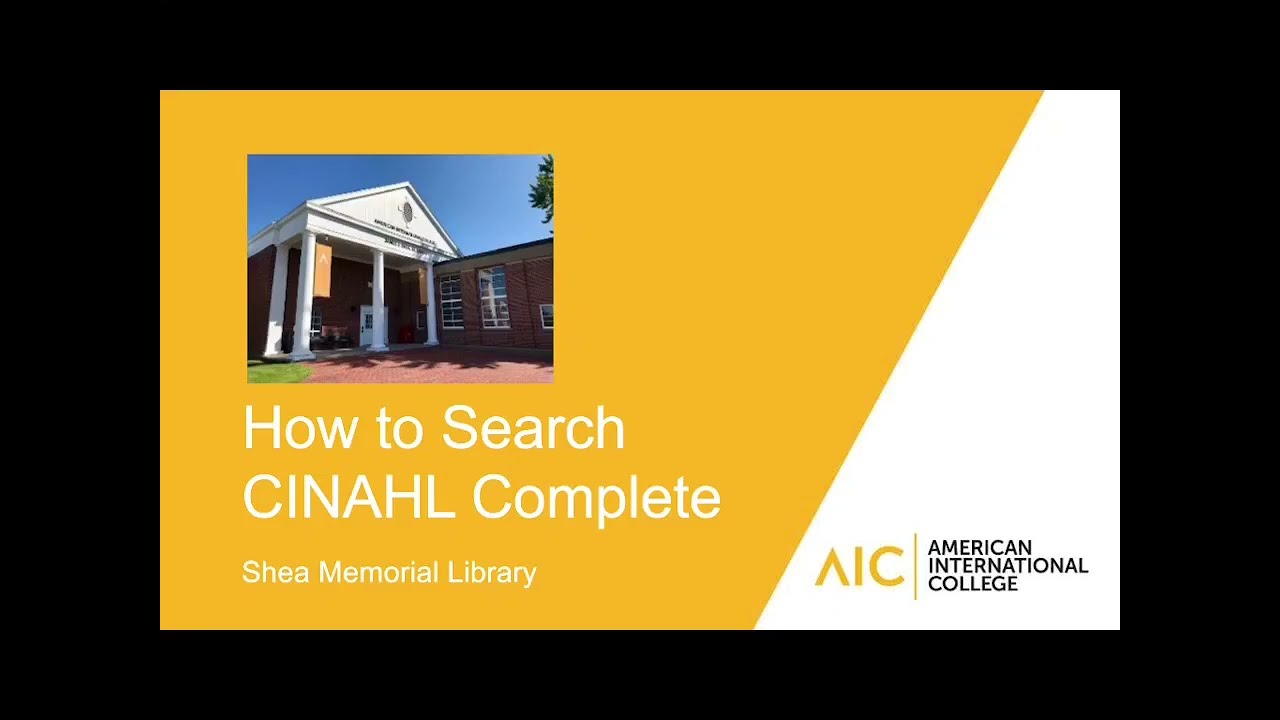 How to Search CINAHL Complete