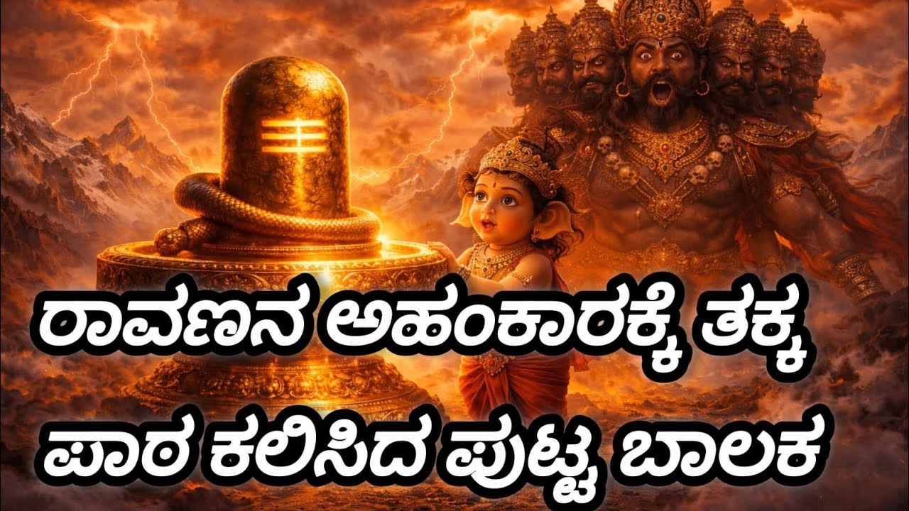 ಪುಟ್ಟ ಮಗು ರಾವಣನ ಶಕ್ತಿ ನಾಶ ಮಾಡಿದ್ದು ಹೇಗೆ? |Kannada Devotional Story I ರಾವಣನ ತಪಸ್ಸು ವ್ಯರ್ಥ ಆದ್ದು ಯಾಕೆ?