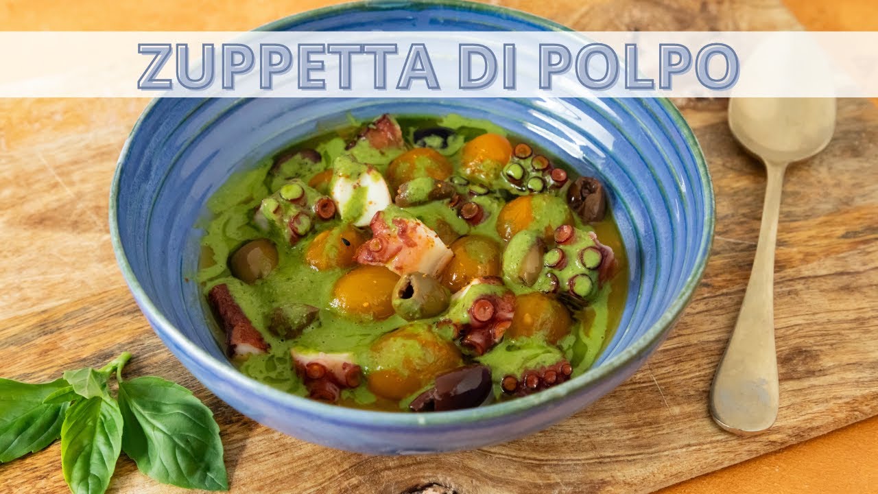 Zuppetta di polpo con datterini gialli - Ricetta Gourmet - Chef Deg - Saporie