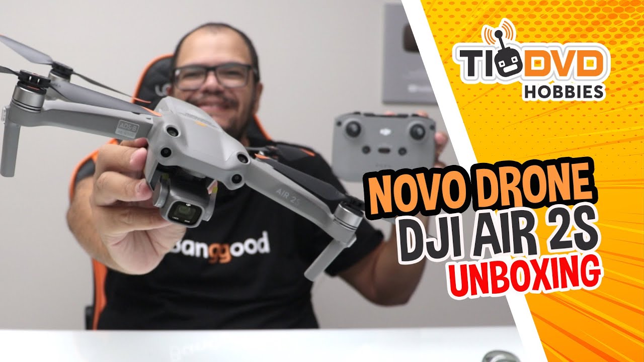 DJI AIR 2S UNBOXING NOVO DRONE COM GPS CAMERA 5.4K 12KM DE DISTANCIA ACTIVETRACK 4.0 ACUSYNC 3.0