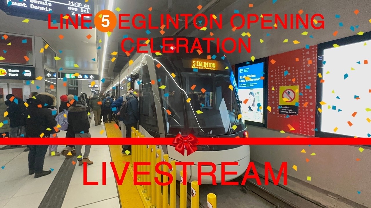 Прямая трансляция торжественного открытия 5-й линии TTC Eglinton на станции Cedarvale