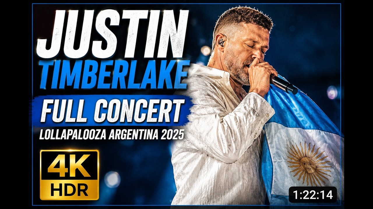 Justin Timberlake Lollapalooza Argentina 2025 4K HDR (Live)