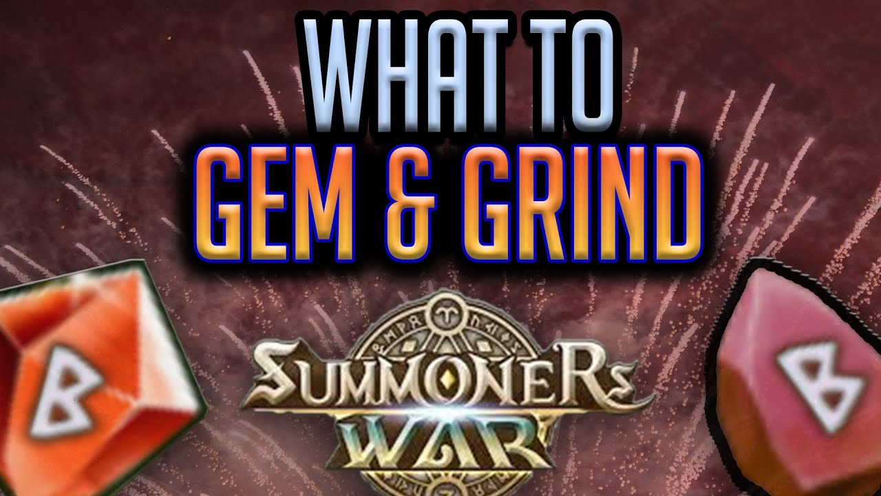 How to use gems and grinds : Summoners War