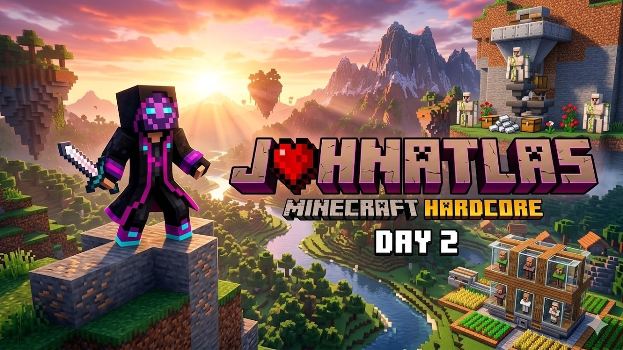 Forjando los Primeros Cimientos | Día #2 / JOHNATLAS / Minecraft Hardcore Técnico / John