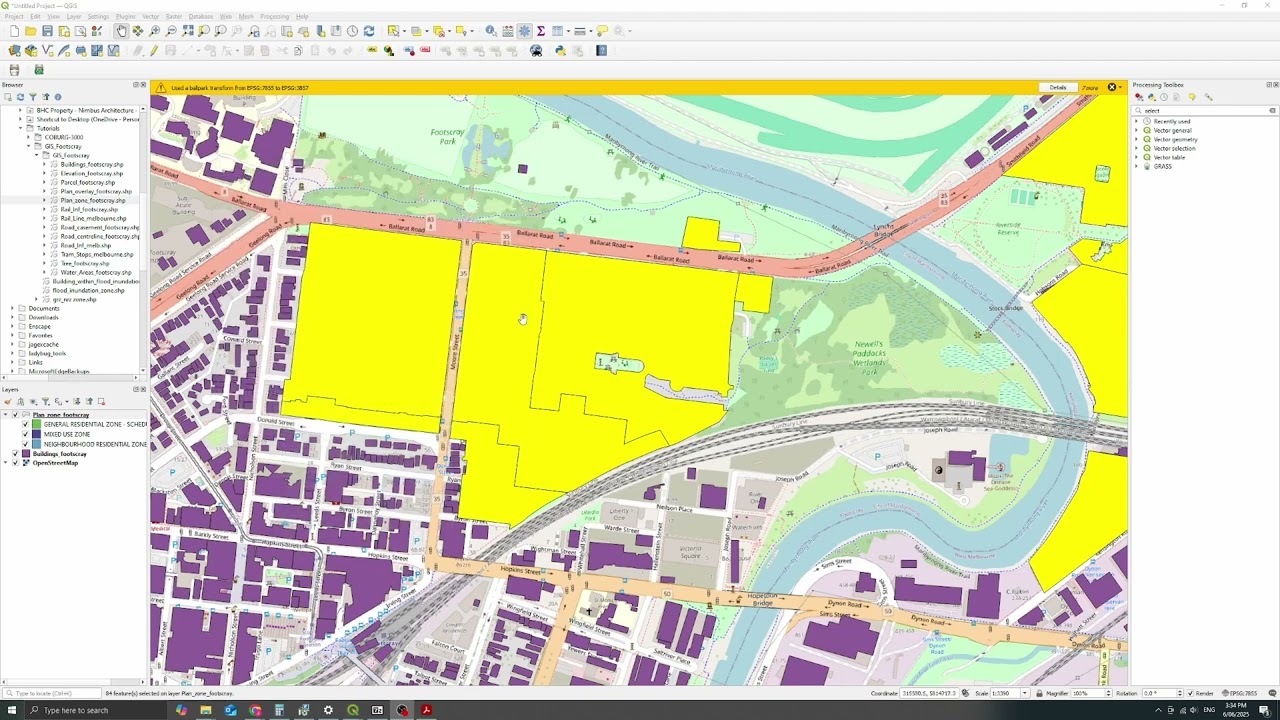 Walkabability and Access Radius  (QGIS + Pedcatch)