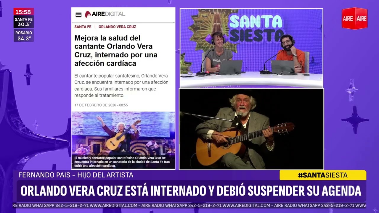 Orlando Vera Cruz evoluciona favorablemente