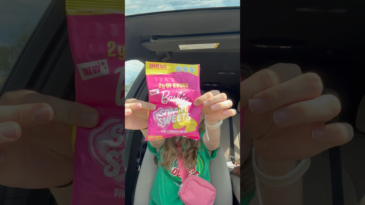 Trying Smart Sweet’s NEW Barbie ￼Pink Lemonade Dream Gummies 