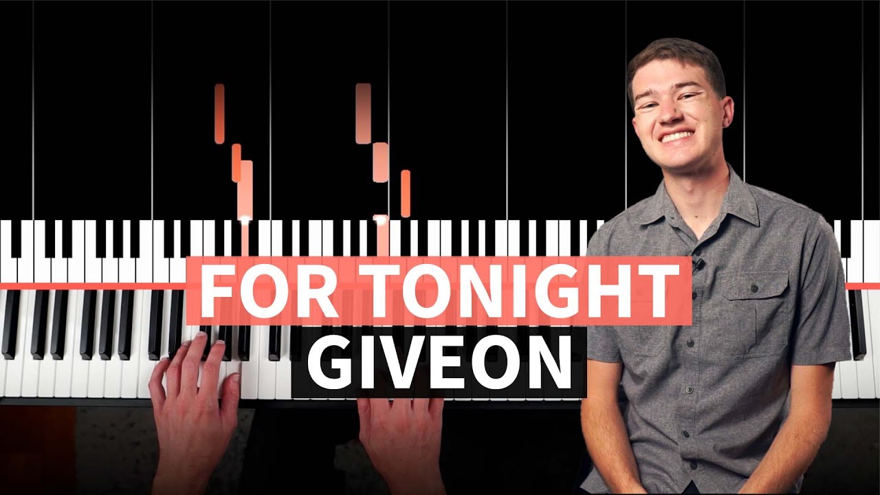 For Tonight - Giveon - EASY PIANO TUTORIAL (accompaniment with chords)