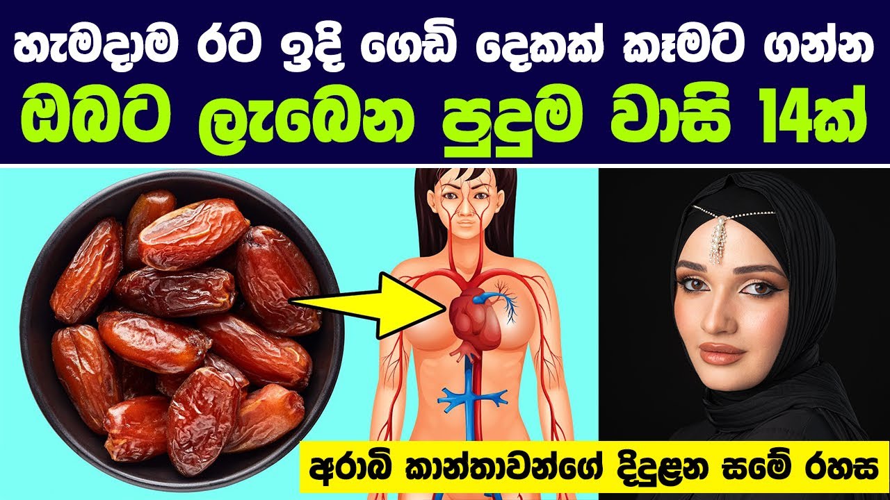 හැමදාම රට ඉදි ගෙඩි දෙකක් කෑමට ගන්න ඔබට ලැබෙන පුදුම වාසි 14ක් | Start Eating 2 Dates Every Day