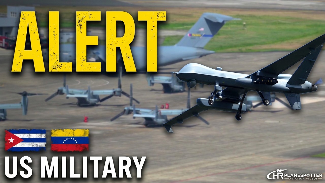 🚨 US MILITARY MOVE! Reaper Drones Patrolling Caribbean, Cuba & Venezuela + MV-22 Ospreys