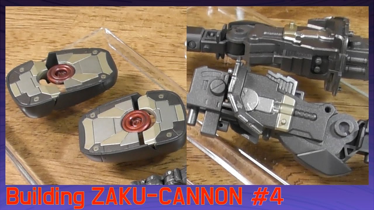 【ガンプラ】Part4 HGUCザクキャノンをあちこち改修しながら作る　Making Zaku Cannon while remodeling here and there.