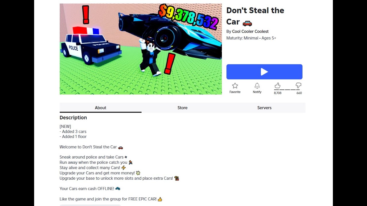 Lee and Fam Plays: Roblox Dont Steal the Car