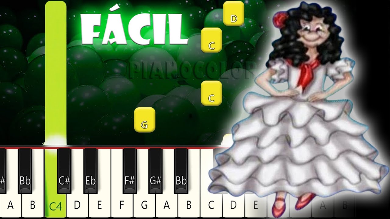 La Tarara | Piano Tutorial F&Aacute;CIL | Cover | Karaoke