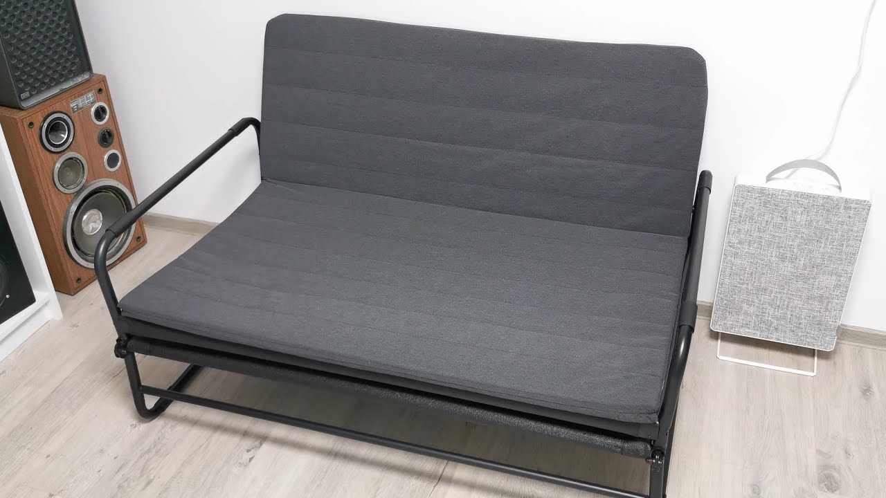 Assembling IKEA furniture - HAMMARN - Sofa-bed dark grey/black 120 cm