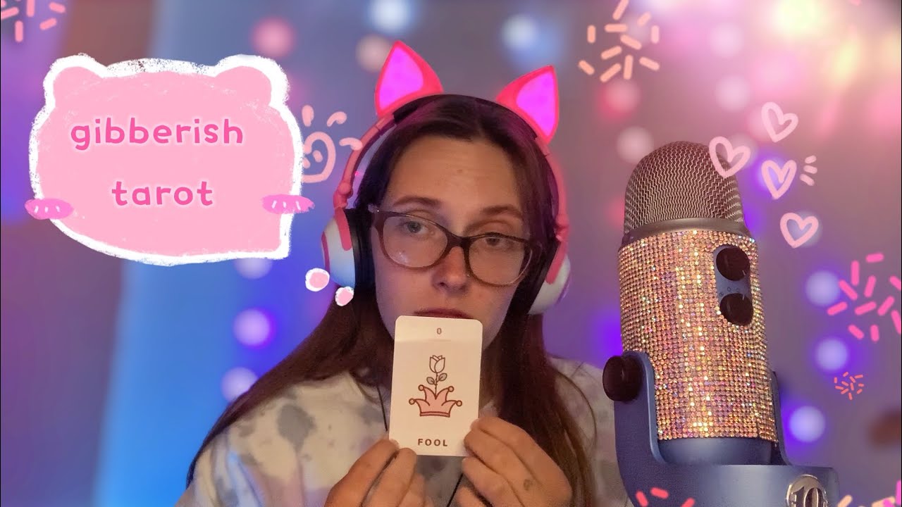 gibberish tarot reading asmr / inaudible whisper