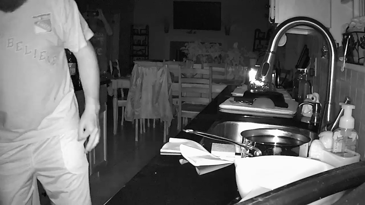 Son almost lost vision by ir security camera, scary