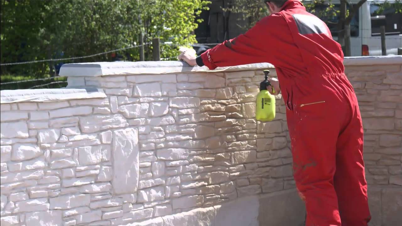 Sealing and Colouring Wallcrete Stone Effect Render
