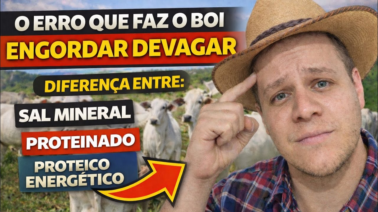 Erro que faz o boi engordar devagar sal mineral, proteinado e proteico energético! 