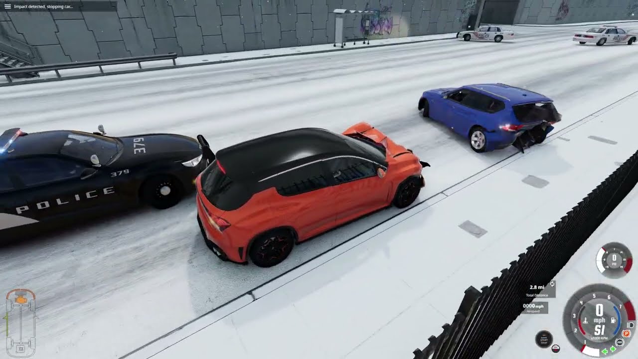 Карта снежного покрова западного побережья BeamNG Drive