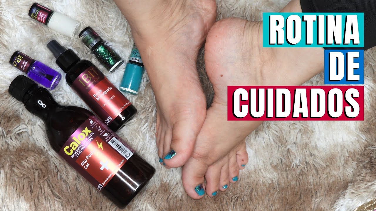 Rotina de Cuidados com os Pés Ressecados, Cutículas e Esmaltação