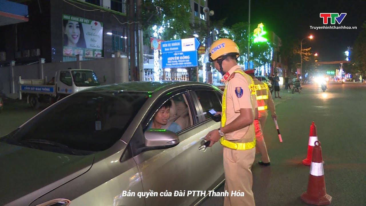 Công an huyện Triệu Sơn xử lý người điều khiển phương tiện vi phạm nồng độ cồn