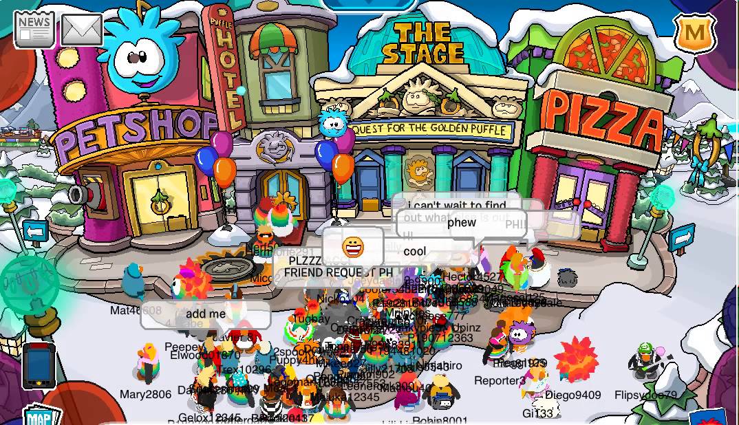 Club Penguin meeting PH at puffle party 2013