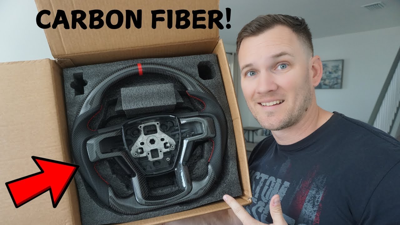 Installing a Carbon Fiber Steering Wheel on My Truck! (Full Tutorial) Kustom Interior