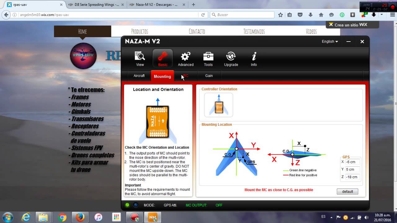 Como construir un drone | Configurar DJI Naza Lite | Parte 3