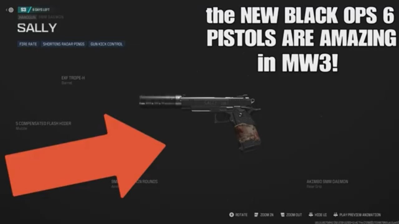 the NEW BLACK OPS 6 PISTOLS ARE AMAZING in MW3! (Best 9MM DAEMON Class Setup)