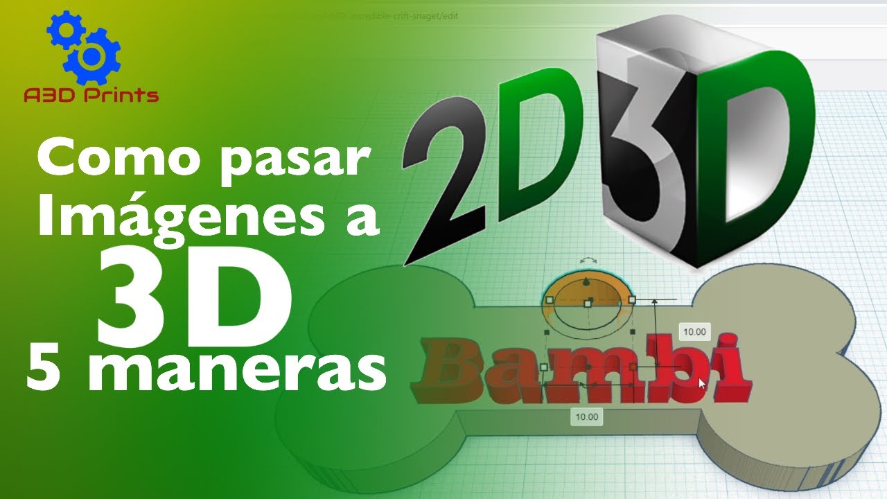🔥 Como convertir una imagen 2D a 3D 💻 5 maneras de convertir imágenes en archivos 3D EDITABLES fácil