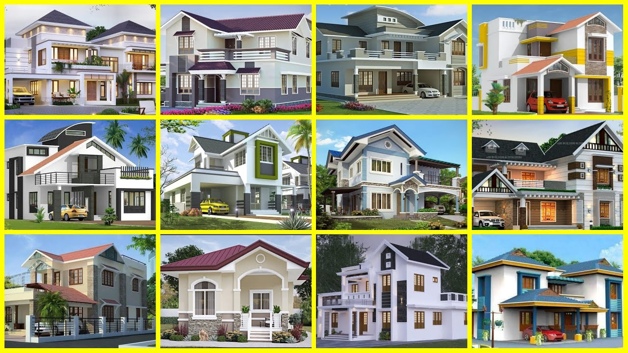 BEST 40 SLOPING ROOF DESIGN IDEAS | Make Your House More Beautiful with Sloping Roof #frontelevation