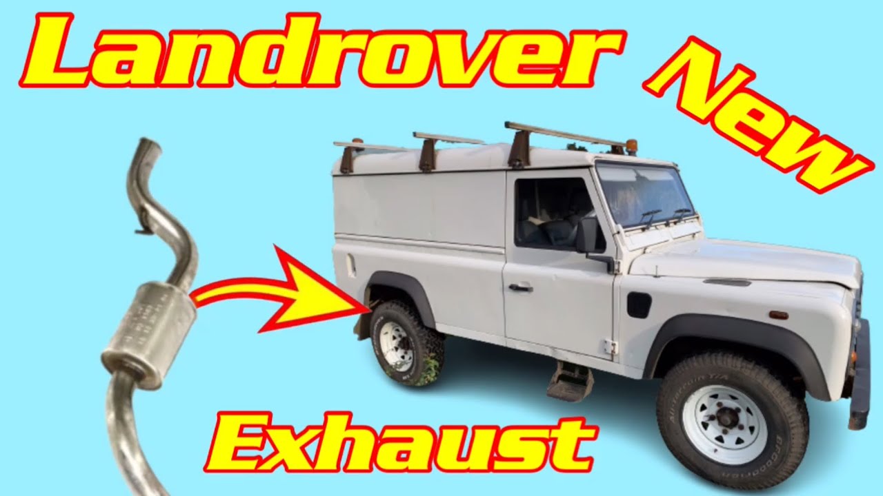 Landrover Defender TD5 ( Fitting New Rear Exhaust Pipe ) Muffler tail pipe 💨