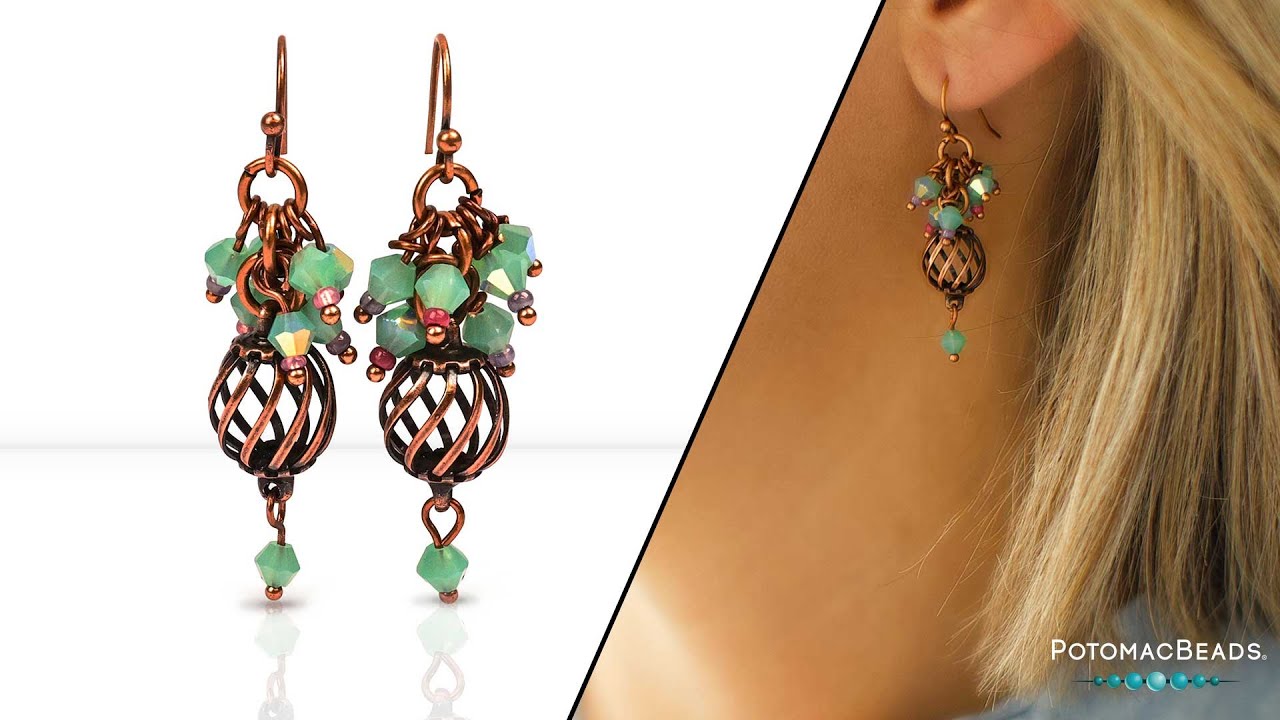Wind Chime Cluster Earrings - DIY Jewelry Making Tutorial by PotomacBeads