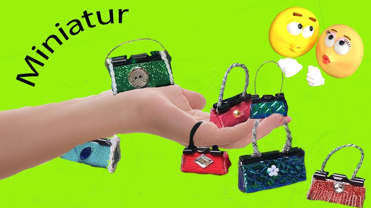 DIY Miniatur Handtaschen , perfekt f&uuml;r Barbiepuppen zum Spiel der Kinder