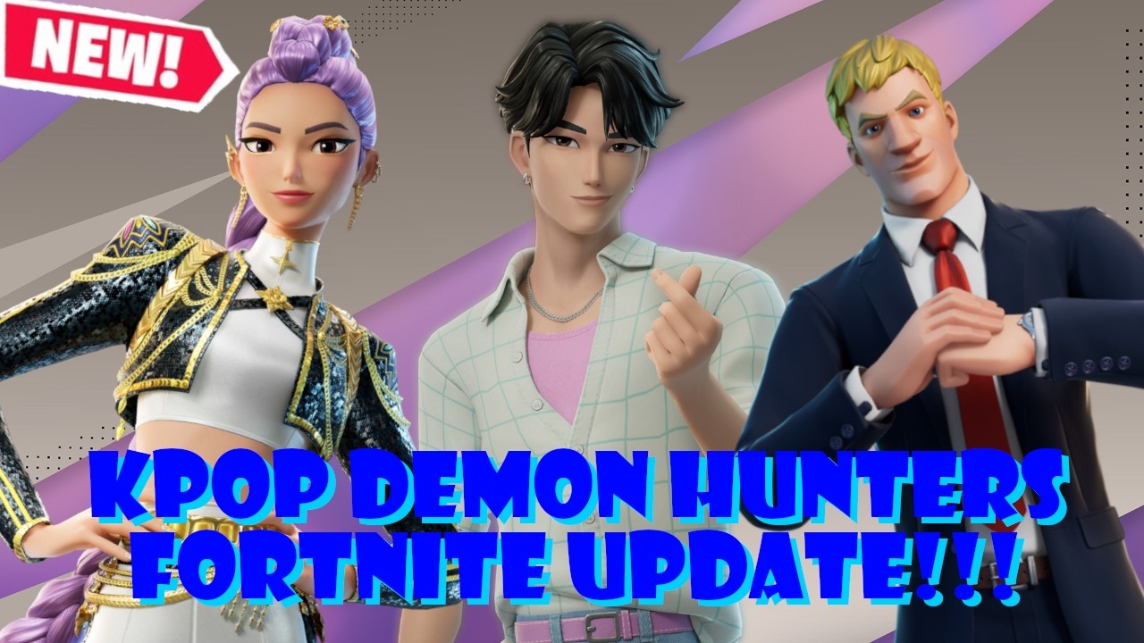 *NEW* FORTNITE UPDATE!!! (Kpop demon hunters skin showcase)