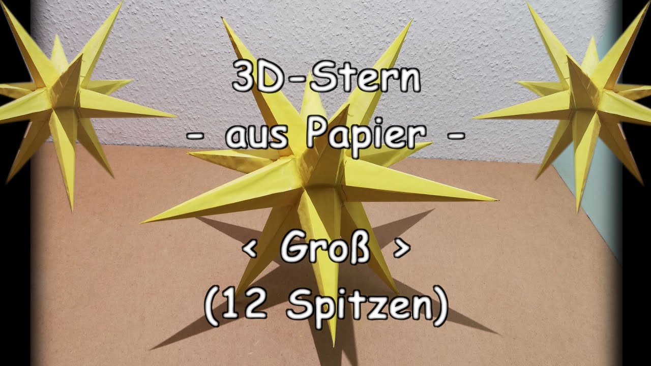 Papier 3D-Stern (Groß)