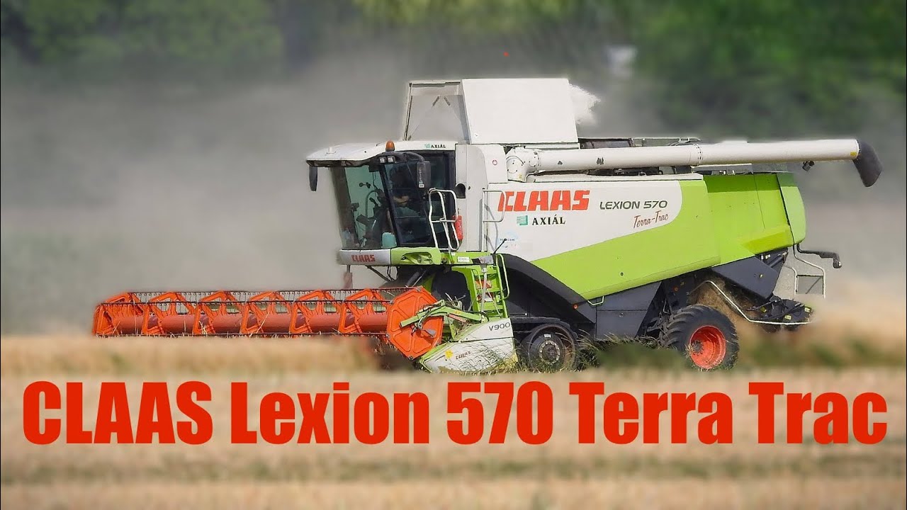 🌾Claas Lexion 570 Terra Trac: Barley Harvest with V900 Header