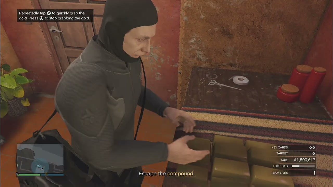 Masterclass de como completar el asalto al Ñayo Perico en GTA 5 online.
