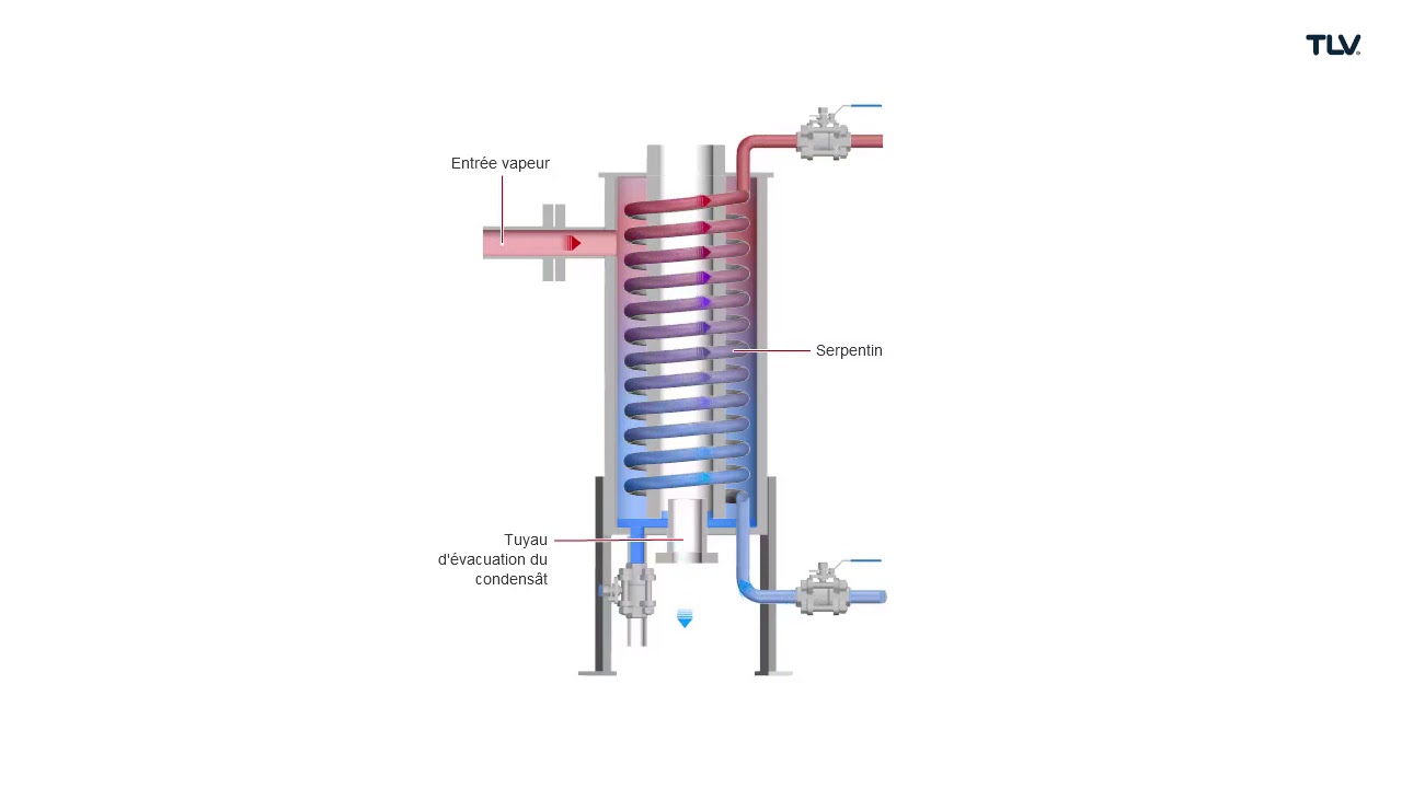 Fonctionnement en animation : Condenseur de vapeur &laquo; flash &raquo; (SR)