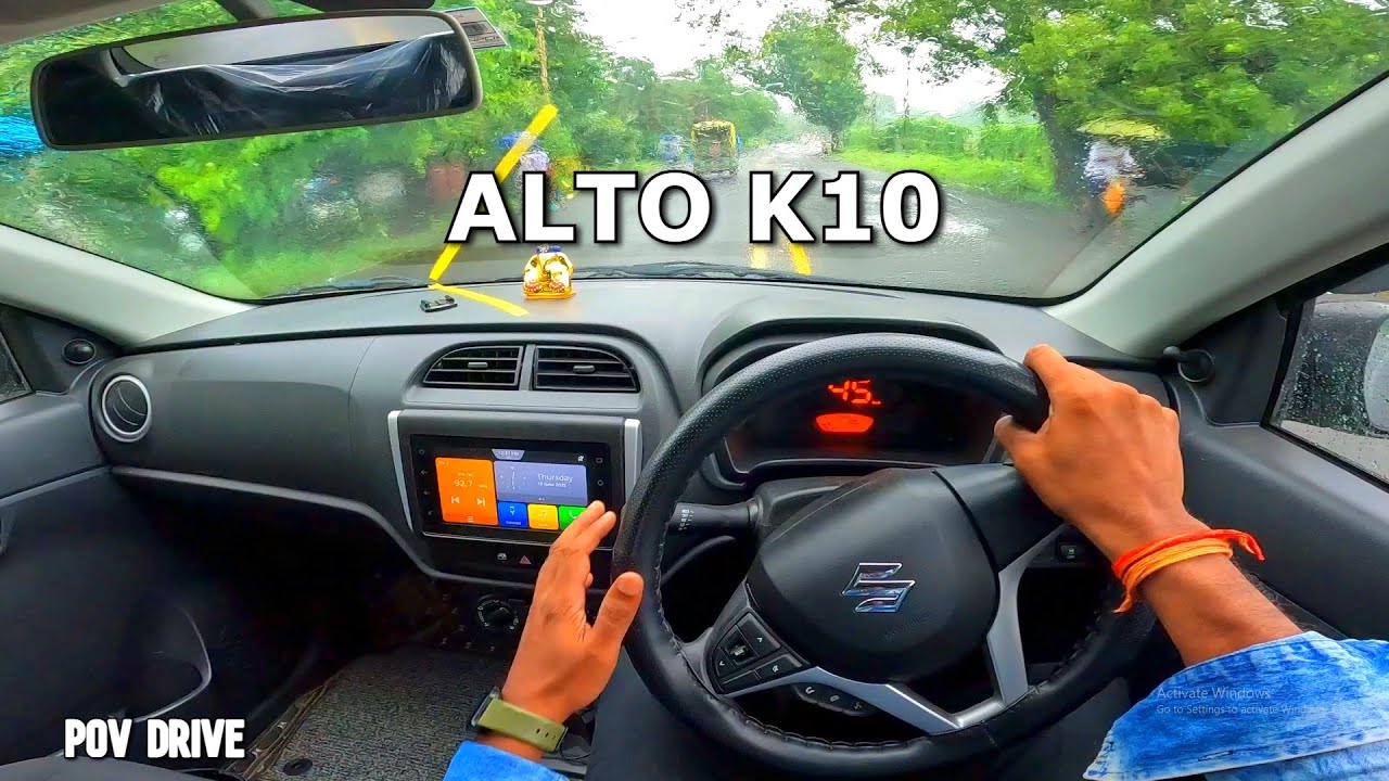 2025 MARUTI SUZUKI ALTO K10 VXI + |  RAINY DAY | POV Test Drive #1 | PowerShift91 |