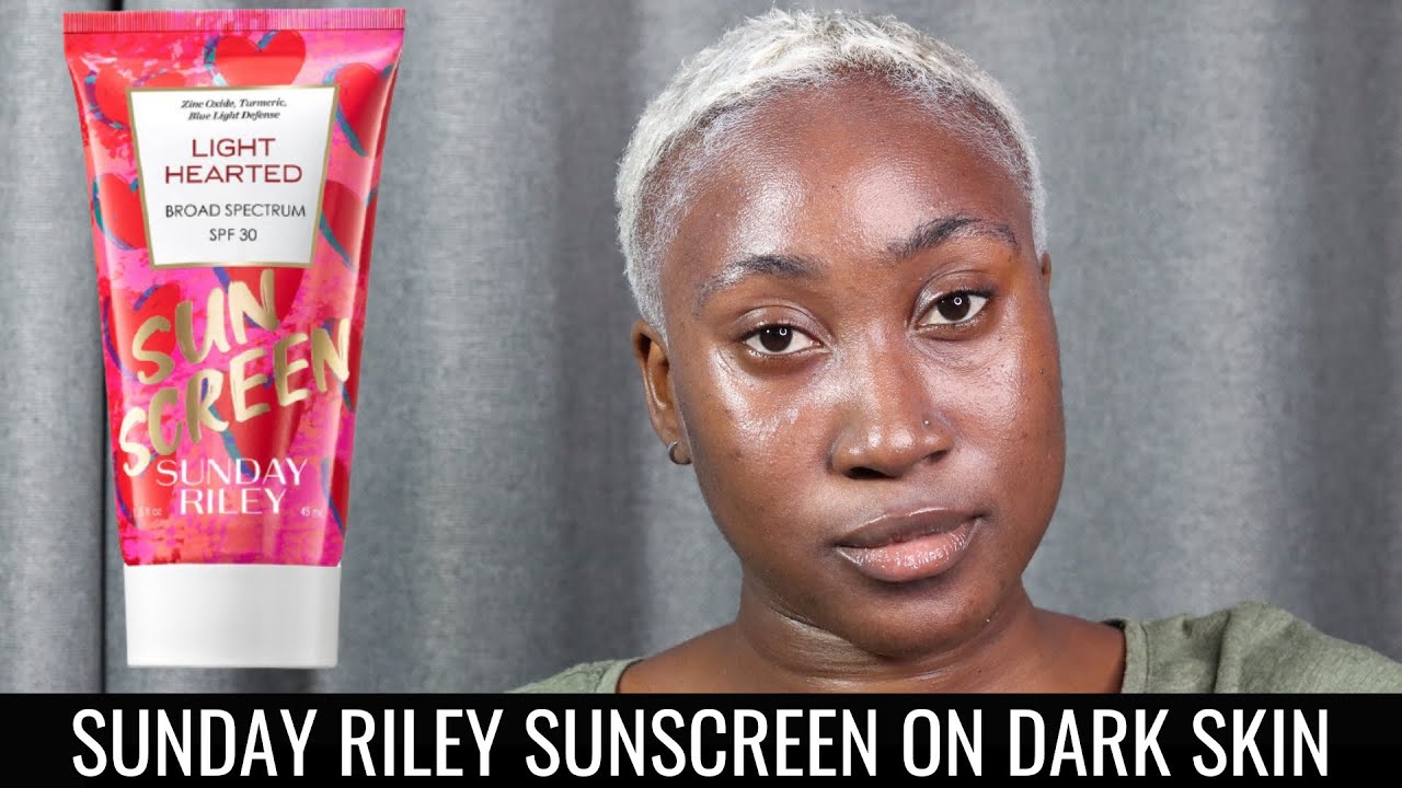 Sunday Riley Light-Hearted Sunscreen SPF 30 | The Best Hybrid Sunscreen | Demo & Review on Dark Skin