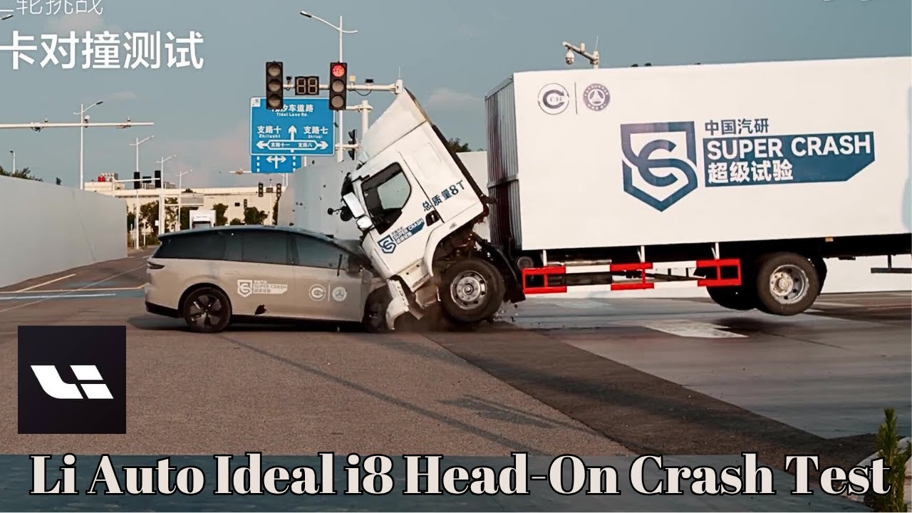 Li Auto Ideal i8 Head-On Crash Test with Heavy-Duty Truck