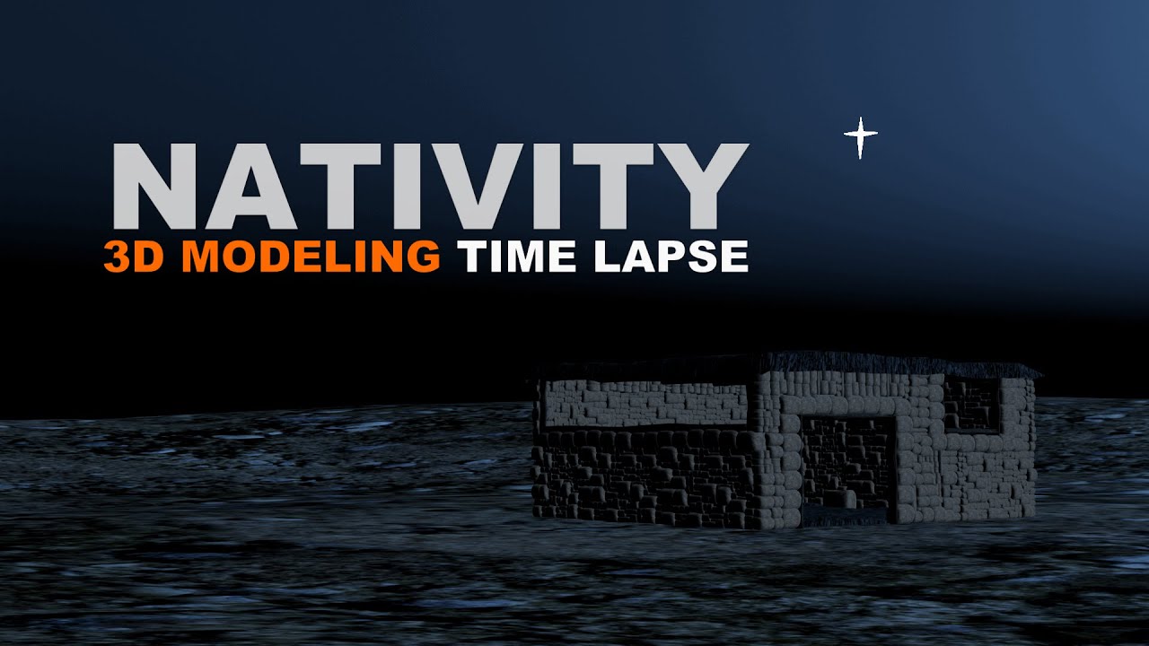 Nativity 3D Modeling Time Lapse | Christmas Scene in Blender