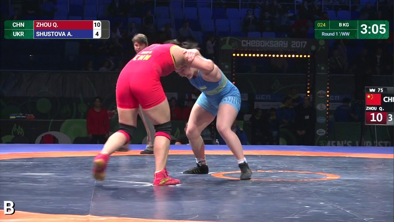 Q. ZHOU (CHN) df. A. SHUSTOVA (UKR) | WW 75 kg | Round 1